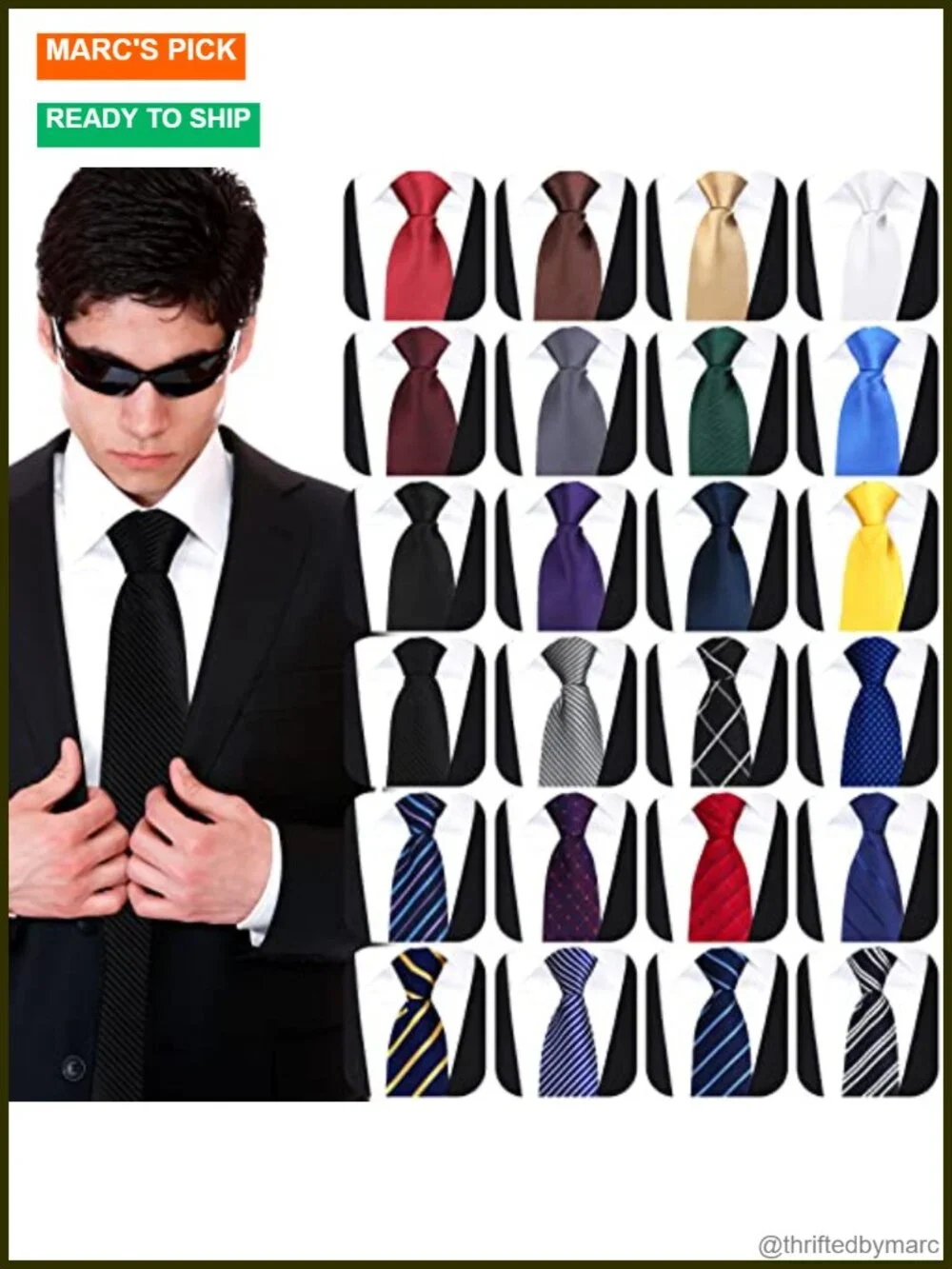 24 Pcs Adjustable Pre Tied Zipper Necktie Set Polyester Skin Friendly